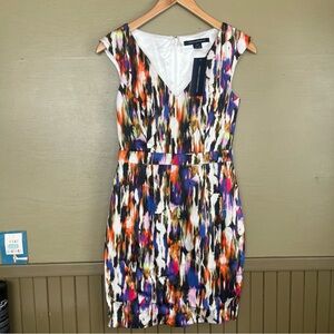 French Connection Record Ripple Sleeveless Sheath Dress Size 4 NWT